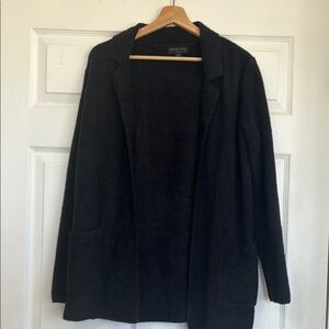 Barefoot Dreams Black Open Front Sweater
